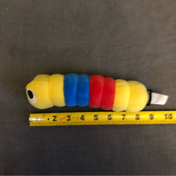 Slither.io 8" Plush Worm Stuffed Animal Yellow Red and Blue Stuffie Bendable - Picture 5 of 6